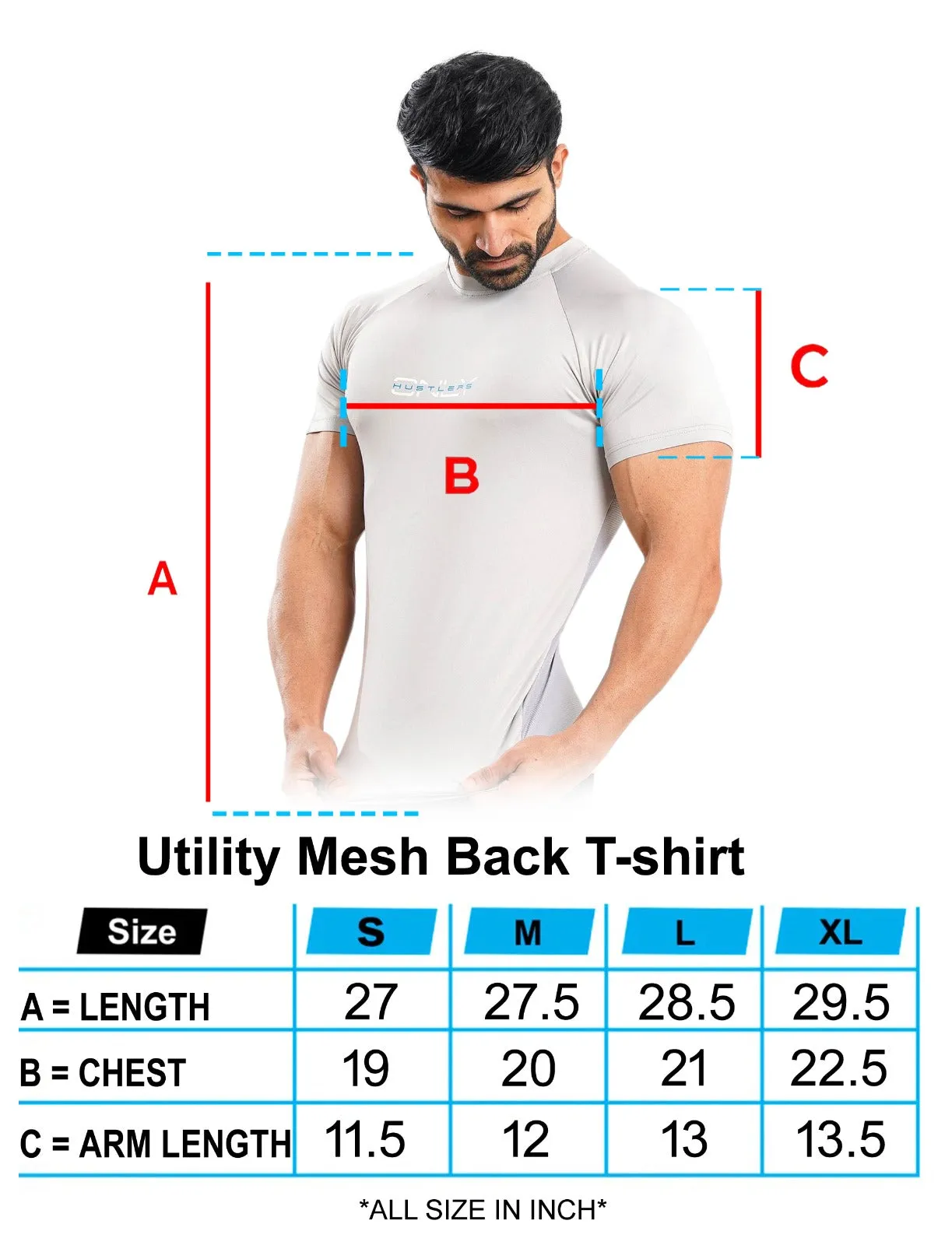 Utility Mesh Back Tshirt - Gray