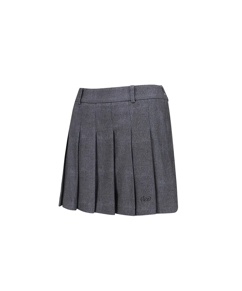 Vice Golf Atelier Women's Bonding Pleats Skirt - Mellange Gray