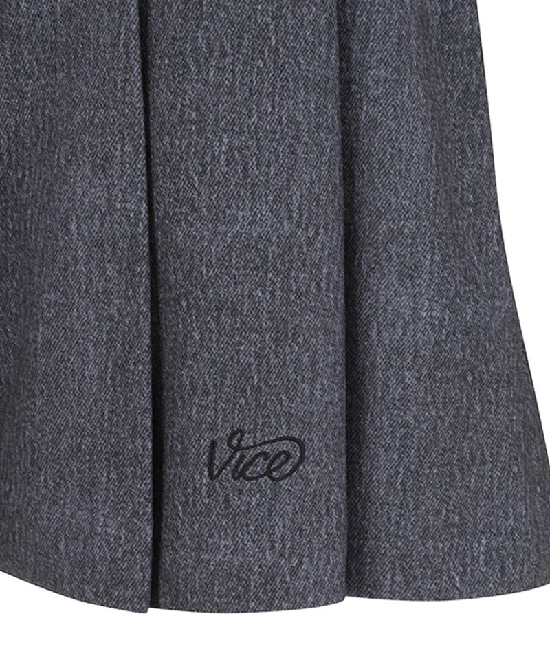 Vice Golf Atelier Women's Bonding Pleats Skirt - Mellange Gray