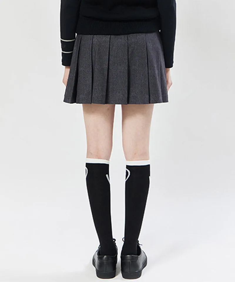Vice Golf Atelier Women's Bonding Pleats Skirt - Mellange Gray