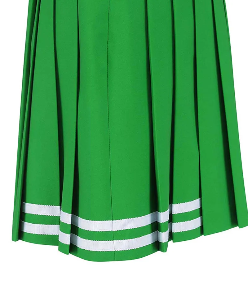 Vice Golf Atelier Women's Logo Waist Pleats Skirt  - Green