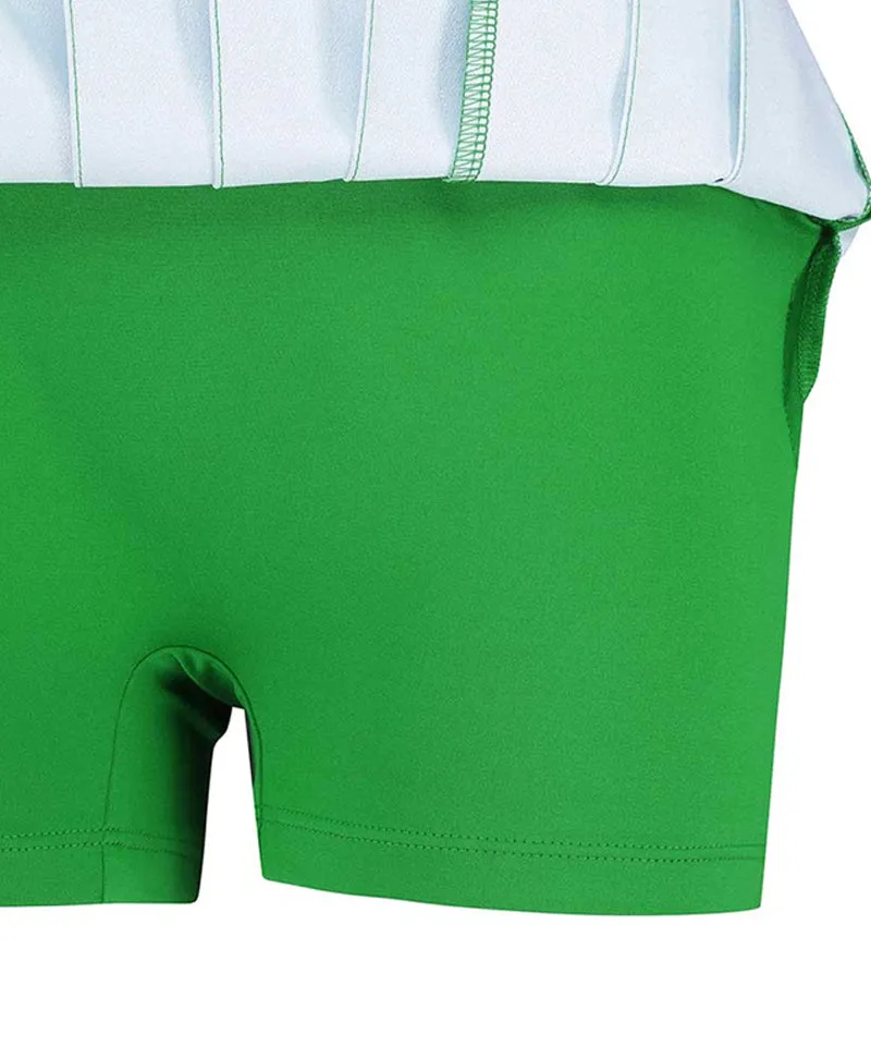 Vice Golf Atelier Women's Logo Waist Pleats Skirt  - Green