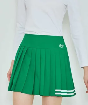 Vice Golf Atelier Women's Logo Waist Pleats Skirt  - Green