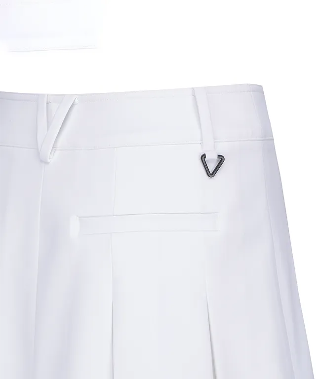 Vice Golf Atelier Women's Pleat Point Half Pants - White