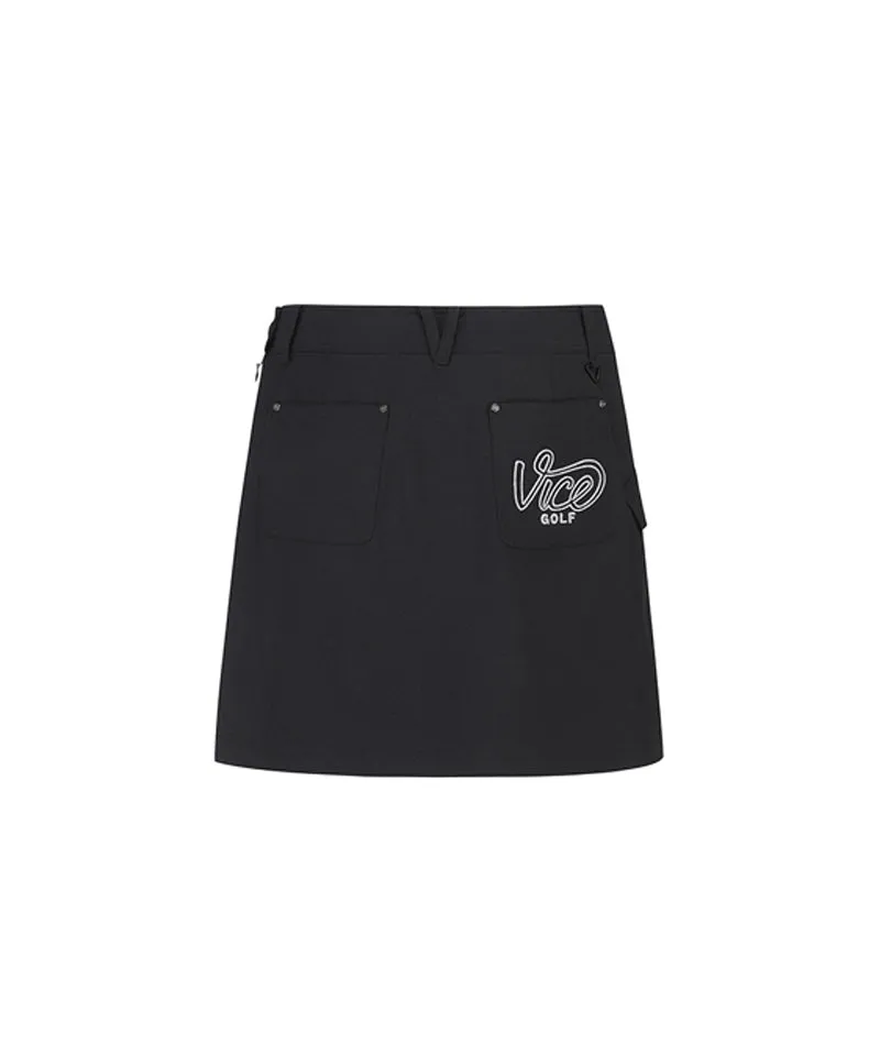 Vice Golf Atelier Women's Wrap Pleat Skirt - Black