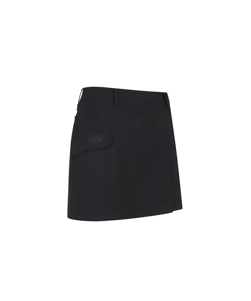 Vice Golf Atelier Women's Wrap Pleat Skirt - Black