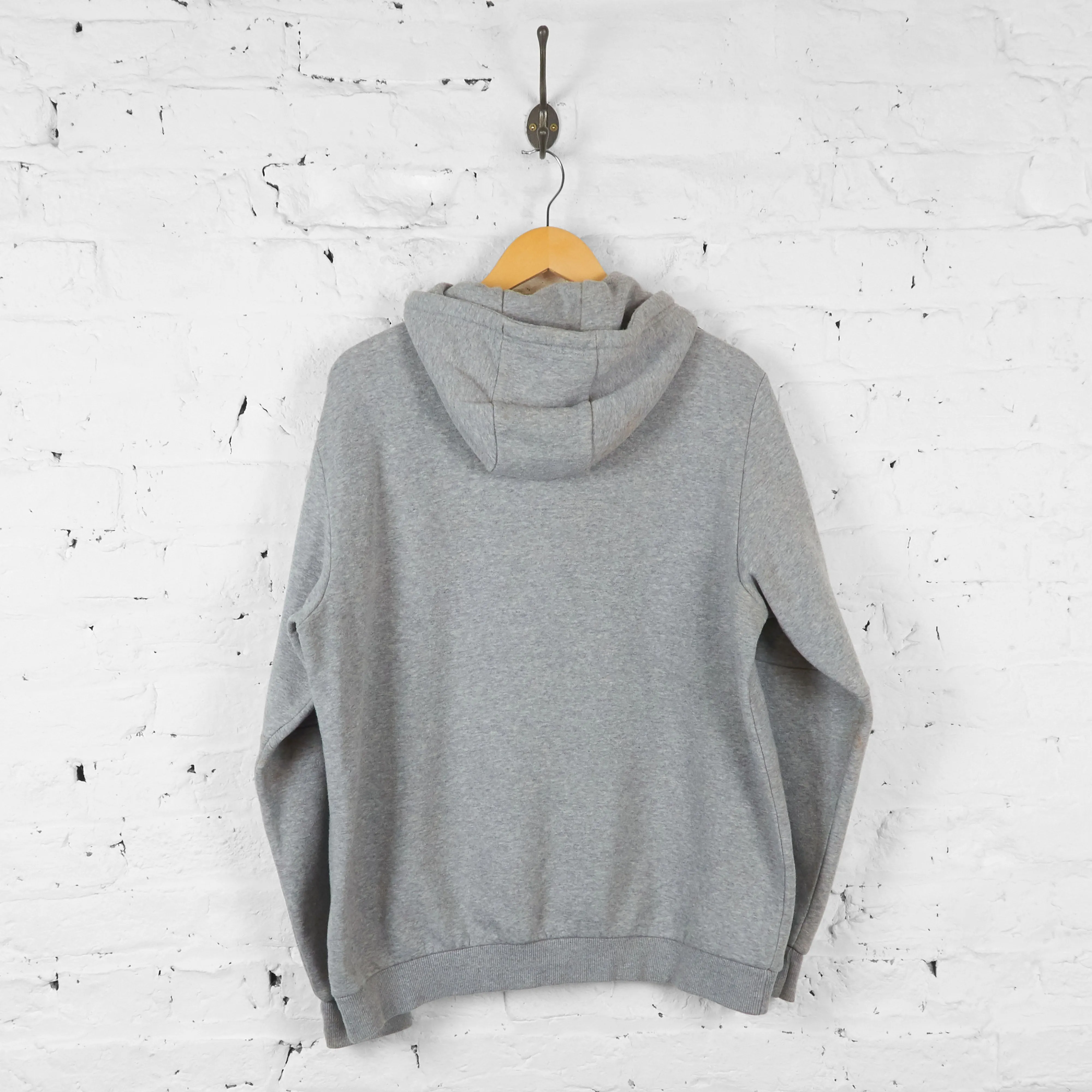 Vintage Adidas 1/4 Zip Up Hoodie - Grey - L