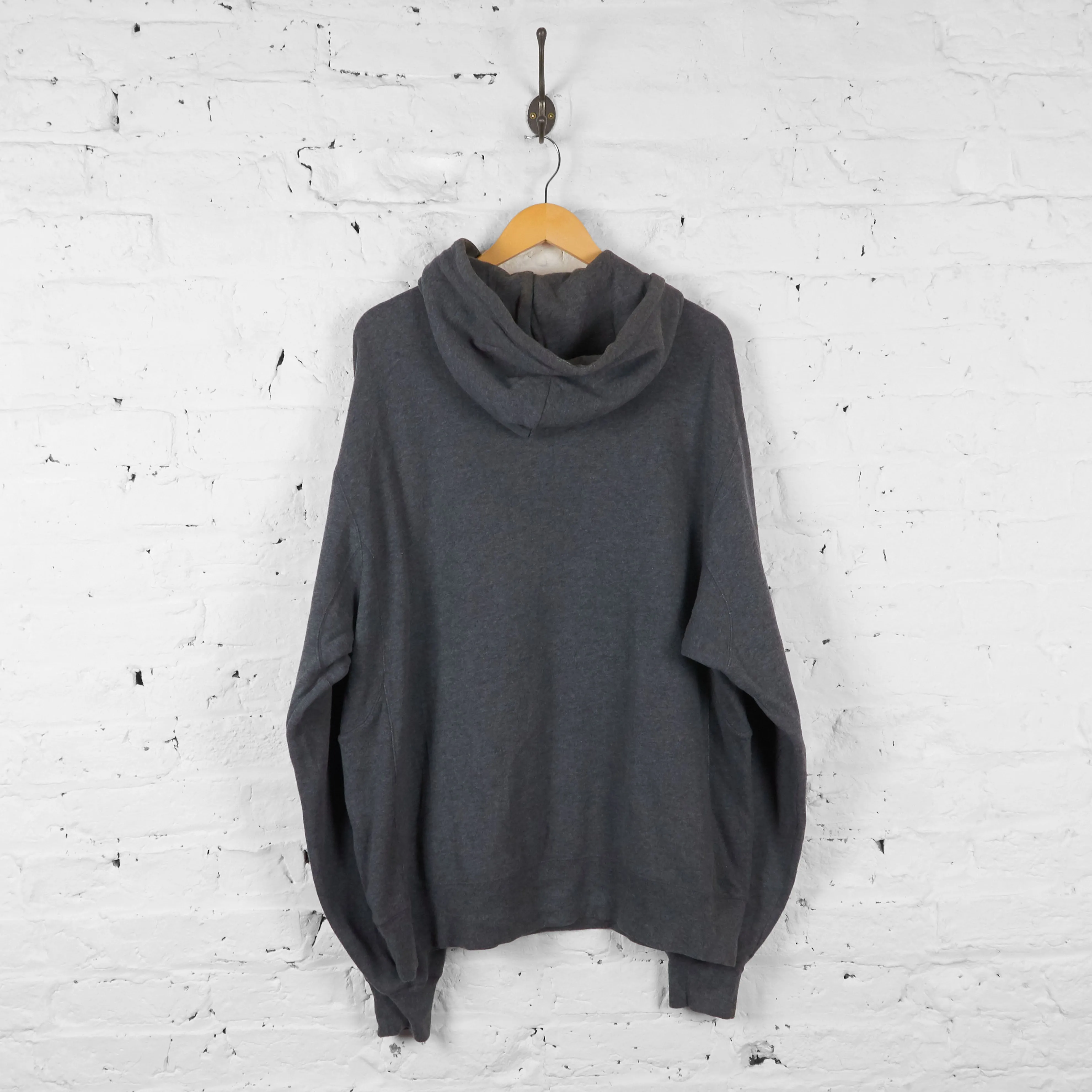 Vintage Champion 1/4 Zip Up Hoodie - Grey - L