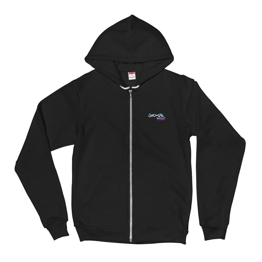 Wally front zipper snowboard hoodie