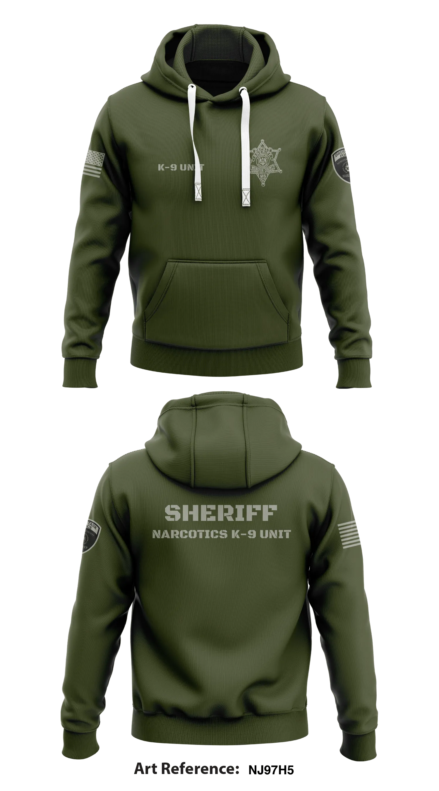 Webster County MS. K-9/Narcotics Unit Store 1  Core Men's Hooded Performance Sweatshirt - Nj97h5