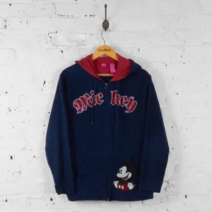 Womens Mickey Mouse Fleece Hoodie - Blue - Womens L