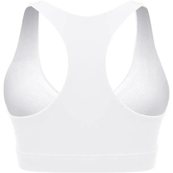 WOMENS Strappy Sports Bra Mesh Open Back Sports Bra for Workout Yoga Gym White-2