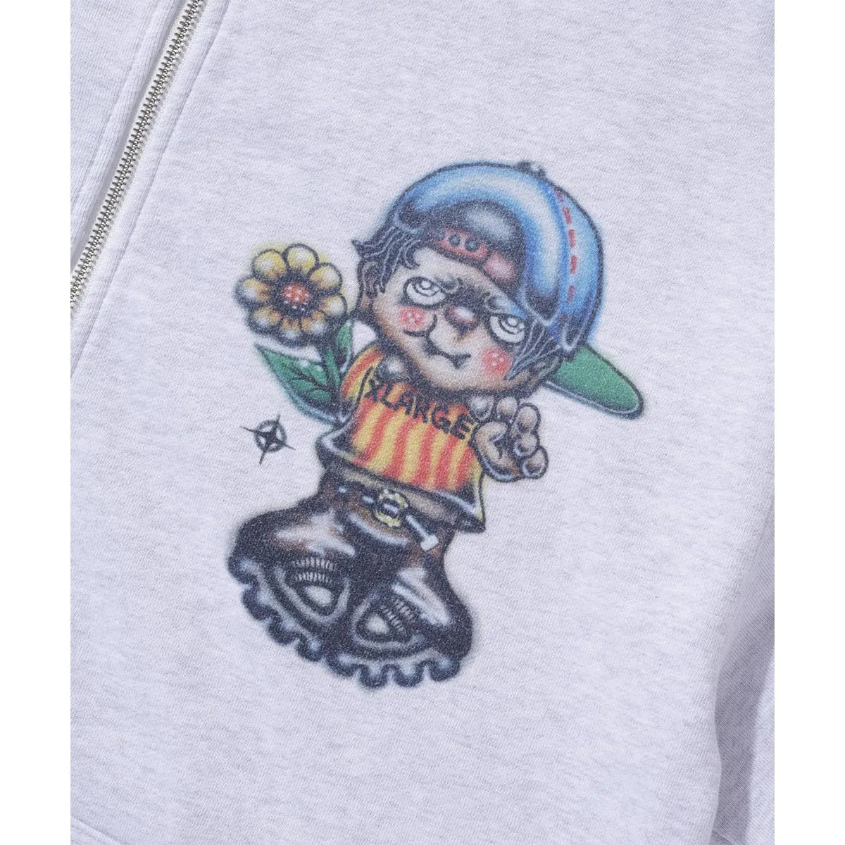 Xlarge - Painting Zip Up Hoodie Ash