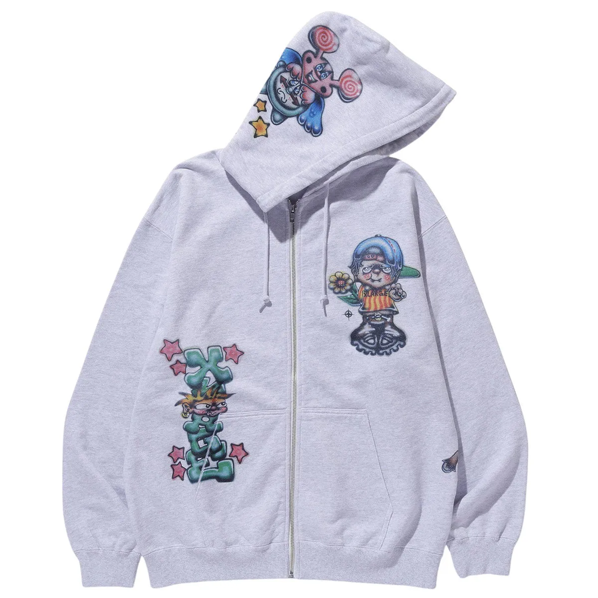 Xlarge - Painting Zip Up Hoodie Ash