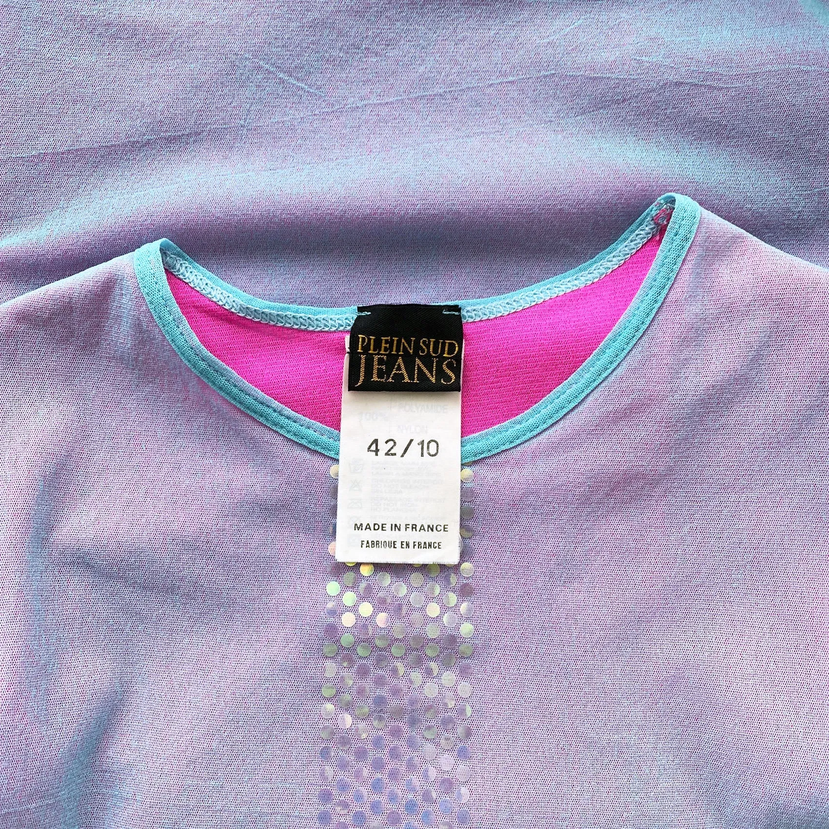 Y2K Plein Sud Jeans Mesh Top