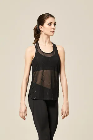 ZS55062 - Bloch Tulia Branded Mesh Womens Racer Back Tank Top